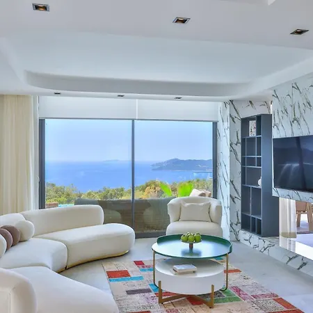 Sky Line - Private Pool - Panoramic Sea View كاس